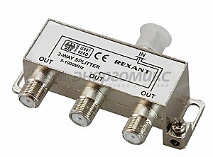 Разветвитель ТВ Rexant splitter (делитель) на 3TV 5-1000 MHz 05-6002