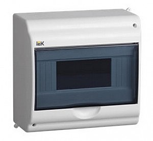 Бокс IEK КМПн 2/9-1 c прозр. крышкой 9 мод. наружн. уст. опломбировка белый IP31 MKP42-N-09-31-01