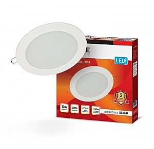Светильник встр. св/д даунлайт 12W(840lm) 4000К Круг d170(153)x18 ASD/inHome