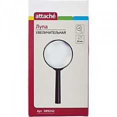 Лупа увеличение х5 диаметр 80мм черн. Attache 389242