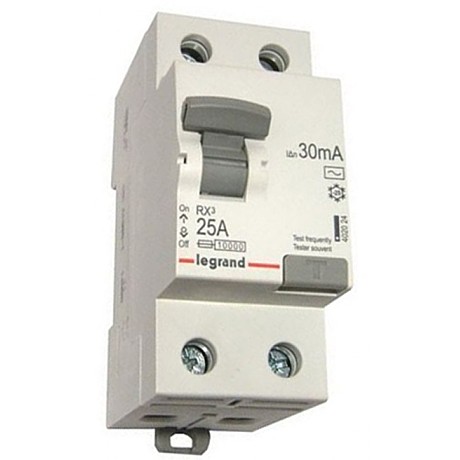 УЗО Legrand ВДТ RX³ - 2П - 230 В~ - 25 А - тип AC - 30 мА - 2 модуля