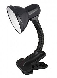 Св-к настольный прищепка E27 60W металл/пластик черный UF-320P C02 Ultraflash