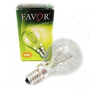Лампа накаливания E14 Favor 60W 230V P45 шар прозрачная (Калашников)