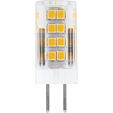 Лампа светодиодная G4 Feron 220V 5W 4000K 4K прозрачная 45x16, LB-432 25861