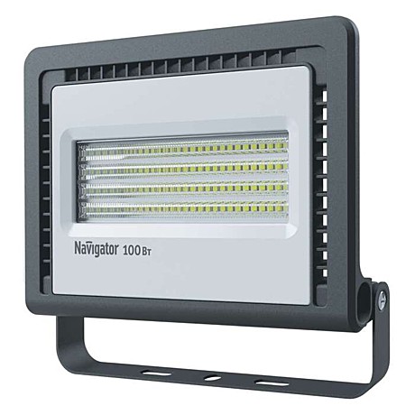 Прожектор св/д 100W(8100lm) 6500K IP65 241х220х49мм черный Navigator 14150