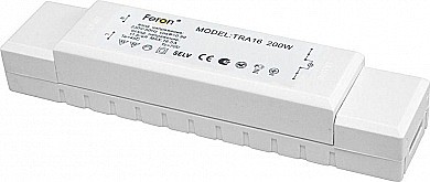 Трансформатор электронный 200w,TRA16,12v,с/защ.Feron