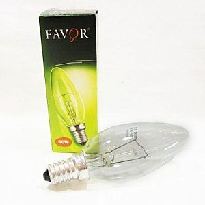 Лампа накаливания E14 Favor 40W 230V B35 свеча прозрачная (Калашников)