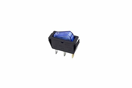 Выключатель клавишный REXANT 250V 15A (3c) ON-OFF синий с подсветкой (RWB-404,SC-791,IRS-10