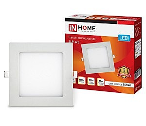 Светильник встр. св/д даунлайт 6W(420lm) 4000K Квадрат 108(105)x23 IP40 ASD/inHome