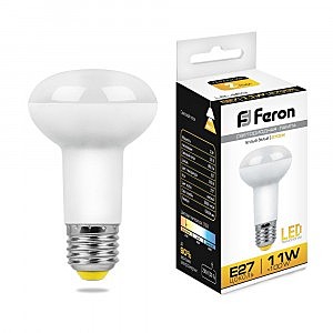 Лампа светодиодная E27 Feron R63 11W(860lm) 2700K 2K матовая 100x63, LB-463 25510