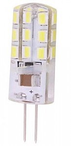 Лампа светодиодная G4 Jazzway 220V 3W(200lm) 4000K 4K 38x13 силикон .1032072