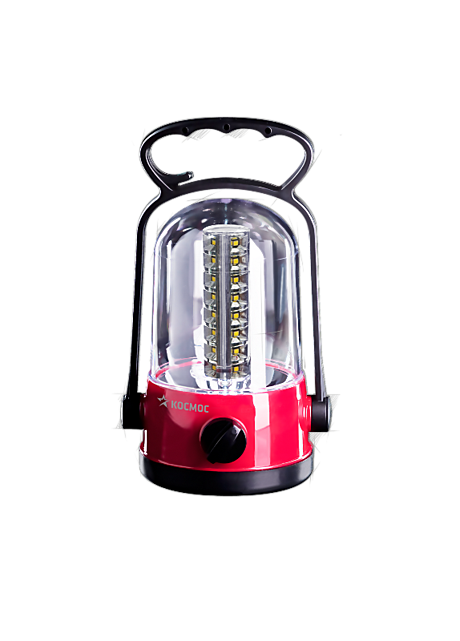 Фонарь кемпинговый Космос (2 акк. 4V 0.9Ah) 32св/д (350lm), красн./пластик, влагозащитный 6010 LED