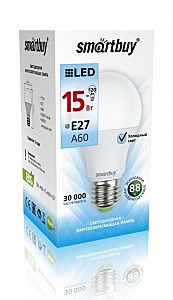 Лампа светодиодная E27 Smartbuy ЛОН A60 15W(1200lm) 4000K 4K 119x60 SBL-A60-15-40K-E27
