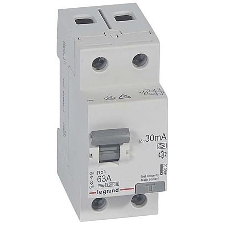 УЗО Legrand ВДТ RX³ - 2Р - 230 В~ - 63 А - тип AC - 30 мА - 2 модуля