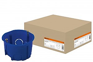 Коробка уст. 68х45мм СУ для твердых стен, саморез, синяя TDM SQ1402-0002