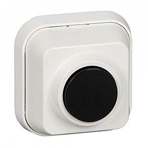 Кнопка звонка А10-4-011 0.4А белая с черной кнопкой Schneider