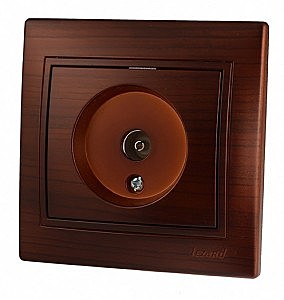 Розетка TV СП 1-мест. Lezard Мира маун (RG6, проходн.) (корпус PC) 701-0404-129